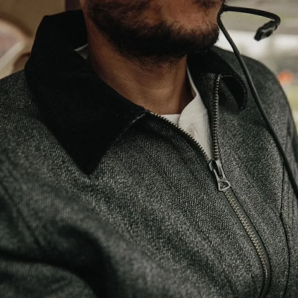 Taylor Stitch The Ignition Jacket in‎ Indigo Salt & Pepper full zip chore jacket